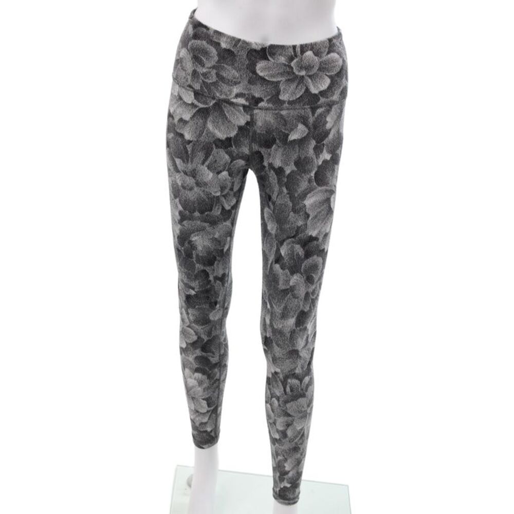 Athleta Women Ankle Floral Gray Leggings Size XS
